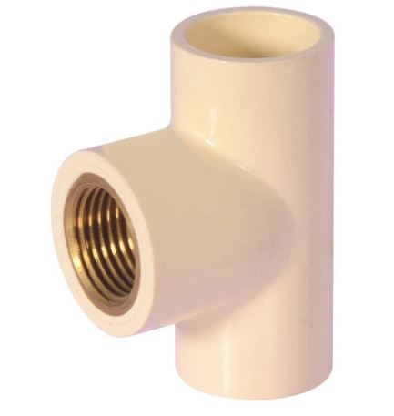 Finolex Cpvc Red Brass Tee 3/4" X 1/2"