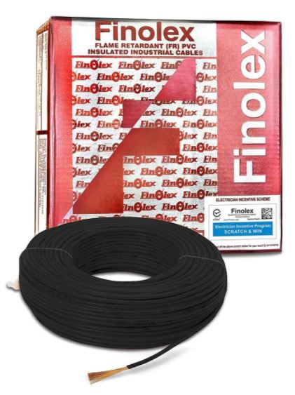Finolex Multistrand Wire Black Silver 1sqm