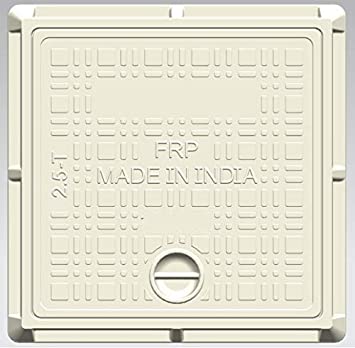 FRP Man Hole Cover 11/2x11/2-(5T)-White
